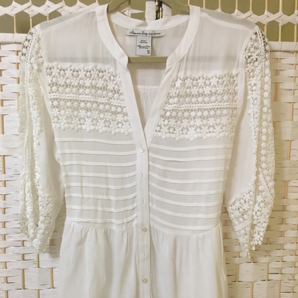 White Summer Cotton and Lace top